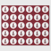 Lieve Rustieke Persoonlijke Kerstman Kabouter Elf Cadeaupapier (Vlak)