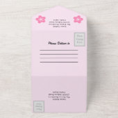 Lieve Sakura Bunny All In One Uitnodiging (Buitenkant)