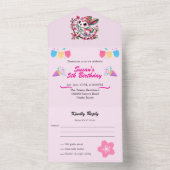 Lieve Sakura Bunny All In One Uitnodiging (Binnen)