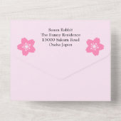 Lieve Sakura Bunny All In One Uitnodiging (Achterkant)