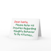 Lieve Santa Attorney - Funny kerstbrief