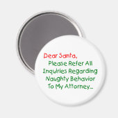 Lieve Santa Attorney - Funny kerstbrief Magneet (Voorkant / Achterkant)