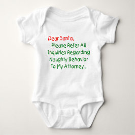 Lieve Santa Attorney - Funny kerstbrief Romper