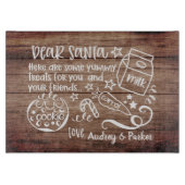 Lieve Santa Cookie Tray Cutting Board Snijplank (Voorkant)