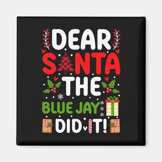 Lieve Santa de Blauwe Jay heeft het gedaan Magneet (Voorkant)