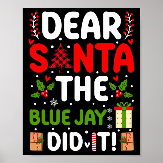 Lieve Santa de Blauwe Jay heeft het gedaan Poster (Voorkant)