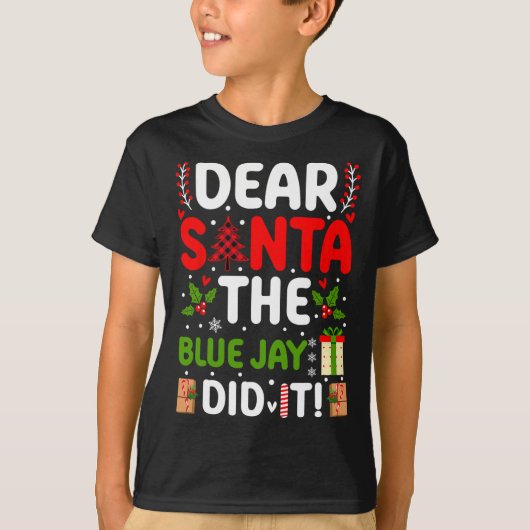 Lieve Santa de Blauwe Jay heeft het gedaan T-shirt (Voorkant)