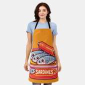 Lieve Sardientjes Vis Cartoons Schort (Gedragen)