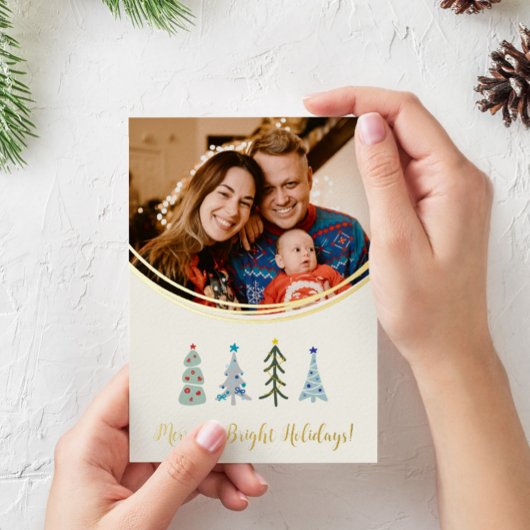 Lieve Scandinavische Kerst foto echt Folie Feestdagenkaart