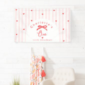 Lieve schat 1e verjaardag Coquette strik Spandoek (Insitu)