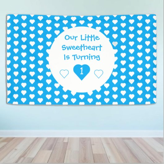 Lieve schat 1e verjaardag spandoek