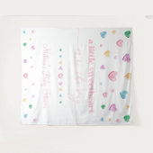 Lieve schat baby shower hartjes met spreuken wandkleed (Voorkant (horizontaal))