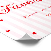 Lieve schat babyshower favoresschildje bord poster (Hoek)