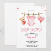 Lieve schat babyshower uitnodiging (Voorkant / Achterkant)