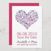 Lieve schat, bewaar de datum save the date (Voorkant / Achterkant)