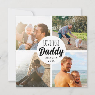 Lieve schat, 'Papa' lief aangepaste fotocollage Feestdagenkaart