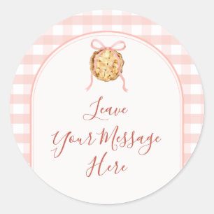 Lieve Schat Pastel Roze Strik Baby Shower Uw Beric Ronde Sticker