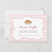 Lieve Schat Roze Gingham Luier Raffle Kaart (Voorkant)