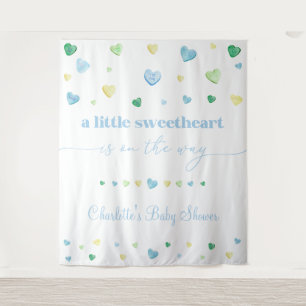 Lieve Schatje Baby Shower Praat Hartjes Wandkleed