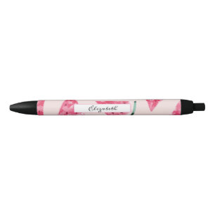 Lieve Schattige Aquarel Watermeloen Zwarte Inkt Pen