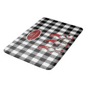Lieve Schattige Dwergen Buffalo Plaid Badmat (Gekanteld)