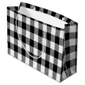 Lieve Schattige Dwergen Buffalo Plaid Groot Cadeauzakje (Achterkant Gekanteld)