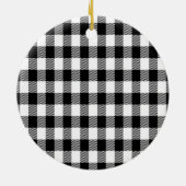 Lieve Schattige Dwergen Buffalo Plaid Keramisch Ornament (Achterkant)