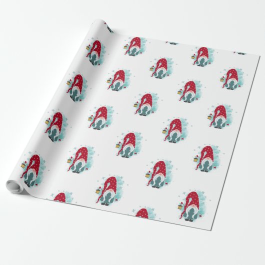 Lieve Schattige Dwergen Cadeaupapier (Uitgerold)