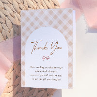 Lieve Schattige Gingham Boog Herfst Baby Shower