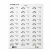 Lieve Schattige Kater Retouradres Etiket (Full Sheet)