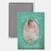 Lieve & Schattige Kinderen - Botanisch Turkoois Magneet (Voorkant / Achterkant)