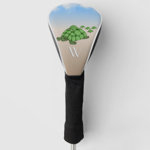Lieve schildpadfamilie golfheadcover