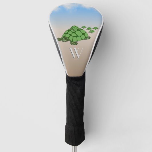 Lieve schildpadfamilie golfheadcover (Voorkant)
