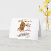 Lieve schoonzoon, ik heb je niet het geschenk van  kaart (Gele Bloem)