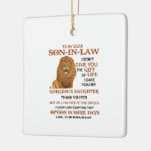 Lieve schoonzoon, ik heb je niet het geschenk van  keramisch ornament (Links)