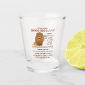 Lieve schoonzoon, ik heb je niet het geschenk van  shot glas (Voorkant)