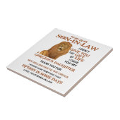 Lieve schoonzoon, ik heb je niet het geschenk van  tegeltje (Zijkant)