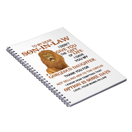 Lieve schoonzoon, ik heb je niet het leven gegeven notitieboek (Rechterzijde)