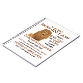 Lieve schoonzoon, ik heb je niet het leven gegeven notitieboek (Linkerzijde)