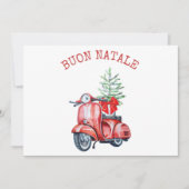 Lieve scooter Buon Natale kerstgroet  Feestdagenkaart (Voorkant)