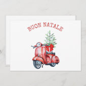 Lieve scooter Buon Natale kerstgroet Feestdagenkaart (Voorkant / Achterkant)
