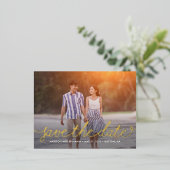 Lieve Script Folie Save The Date Postkaart Folie Uitnodiging Briefkaart (Staand Voorkant)