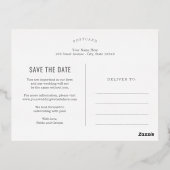 Lieve Script Folie Save The Date Postkaart Uitnodiging Briefkaart (Achterkant)