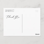 Lieve Script Green Two Photo Collage Dank u Briefkaart (Achterkant)