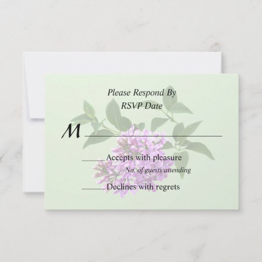 Lieve Seringen RSVP Kaartje (Voorkant)