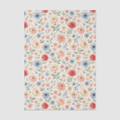 Lieve Shabby Chic Franse Bloem Kunst Patroon Tissuepapier (Voorkant)