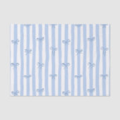 lieve Shabby chique blauwe strepen Bogen Tissuepapier (Voorkant)