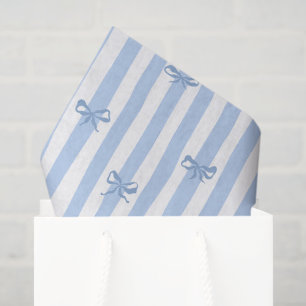 lieve Shabby chique blauwe strepen Bogen Tissuepapier