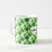 Lieve Shamrocks St. Patrick's Dag Koffiemok (Voorkant links)