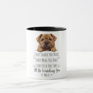 Lieve Shar Pei Hond Grappige Op Maat Gemaakte Mok